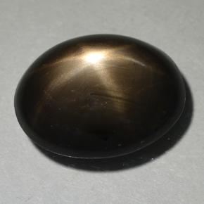 Zaffiro stellato Nero naturale da 2.25 ct, Taglio ovale, Opaco