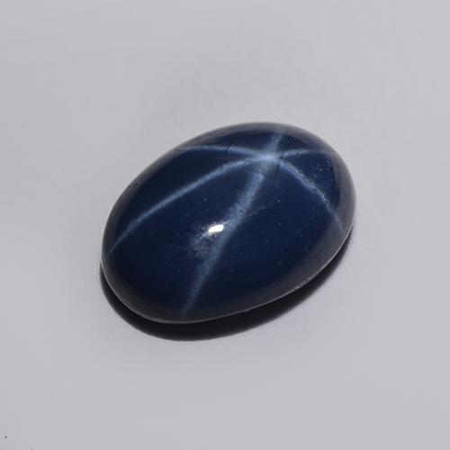 Zaffiro stellato Azzurro crepuscolare naturale da 1.30 ct, Taglio ovale, Traslucido