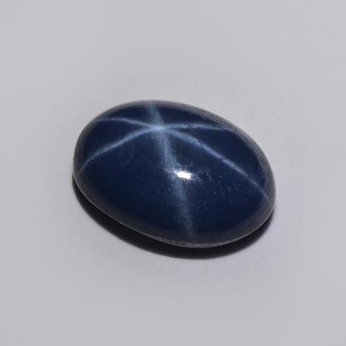 Zaffiro stellato Azzurro crepuscolare naturale da 1.30 ct, Taglio ovale, Traslucido