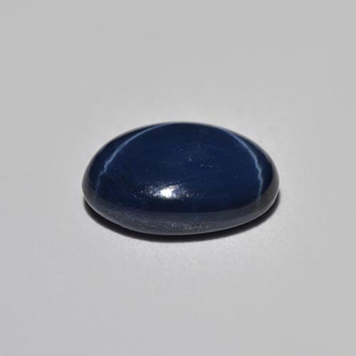 Zaffiro stellato Blu scuro naturale da 1.10 ct, Taglio ovale, Traslucido