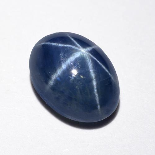Zaffiro stellato Blu notte naturale da 1.59 ct, Taglio ovale, Traslucido