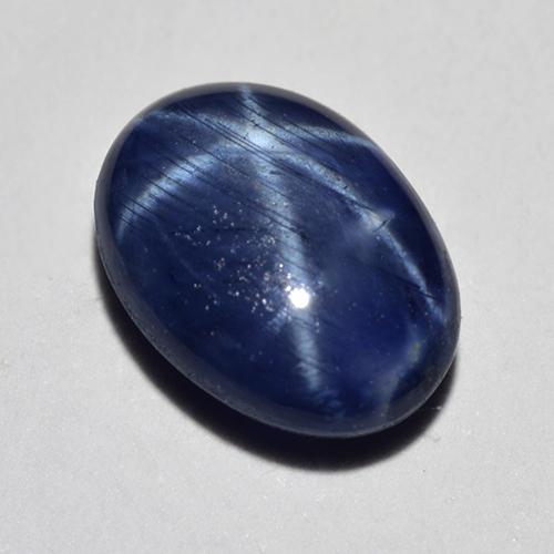 Zaffiro stellato Blu scuro naturale da 1.12 ct, Taglio ovale, Traslucido