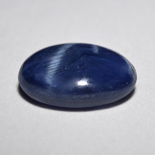 Zaffiro stellato Blu scuro naturale da 1.12 ct, Taglio ovale, Traslucido