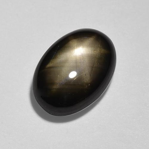 Zaffiro stellato Nero naturale da 1.80 ct, Taglio ovale, Opaco