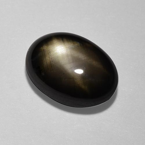 Zaffiro stellato Nero naturale da 1.80 ct, Taglio ovale, Opaco