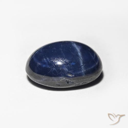 Zaffiro stellato Blu notte naturale da 1.51 ct, Ovale, Opaco
