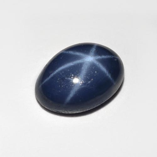Zaffiro stellato Blu reale naturale da 1.28 ct, Taglio ovale, Opaco