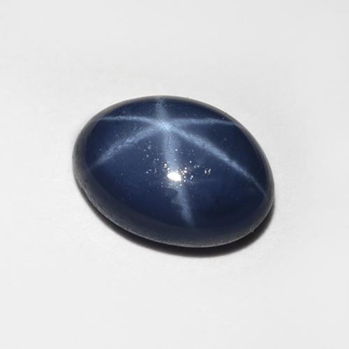 Zaffiro stellato Blu reale naturale da 1.28 ct, Taglio ovale, Opaco