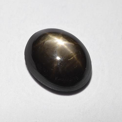 Zaffiro stellato Nero naturale da 1.84 ct, Taglio ovale, Opaco