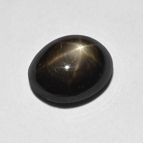Zaffiro stellato Nero naturale da 1.84 ct, Taglio ovale, Opaco