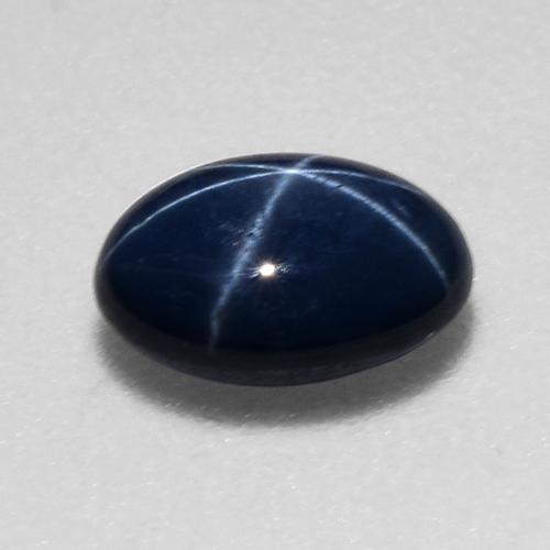 Zaffiro stellato Blu scuro naturale da 1.07 ct, Taglio ovale, Traslucido