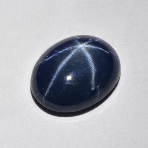 Zaffiro stellato Blu reale naturale da 3.89 ct, Taglio ovale, Traslucido
