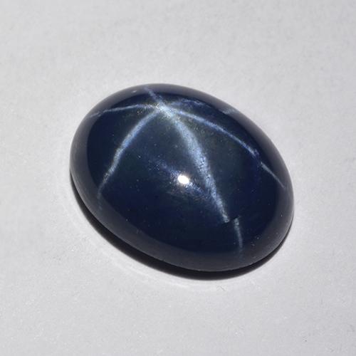 Zaffiro stellato Blu reale naturale da 3.89 ct, Taglio ovale, Traslucido