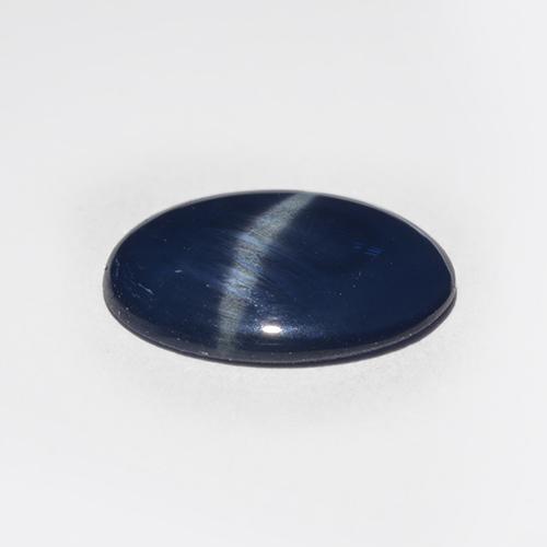 Zaffiro stellato naturale blu da 2,25 ct, taglio ovale, traslucido