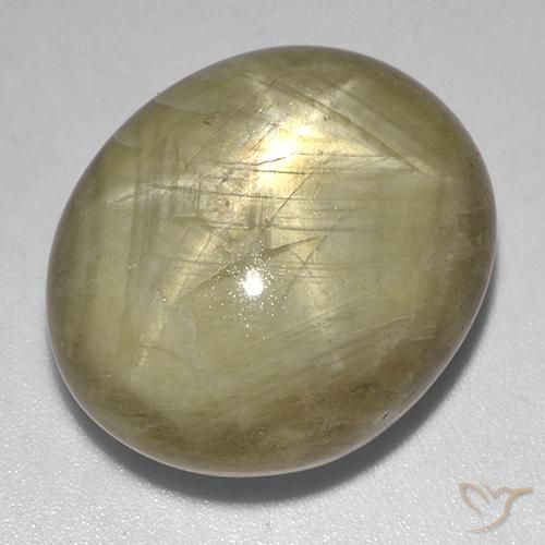 44.94ct Naturale Giallo terroso Zaffiro stellato, Ovale, Opaco