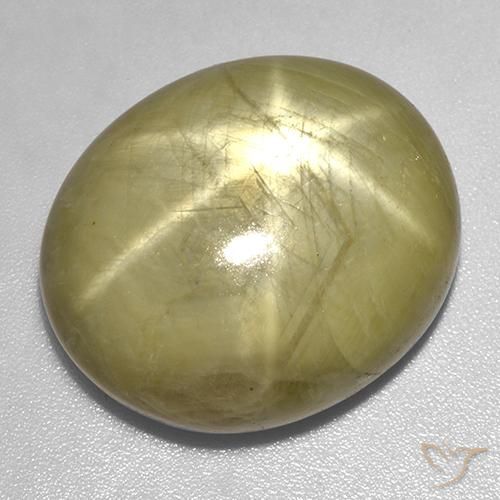 46.06ct Naturale Giallo dorato Zaffiro stellato, Ovale, Opaco