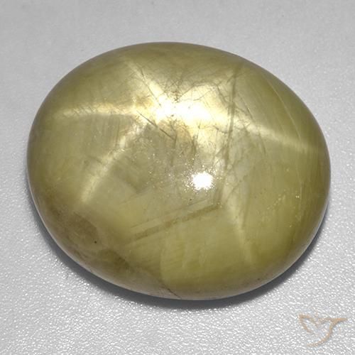 Zaffiro stellato Giallo dorato naturale da 46.06 ct, Ovale, Opaco