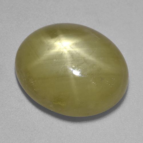 Zaffiro stellato Giallo dorato naturale da 12.41 ct, Taglio ovale, Opaco