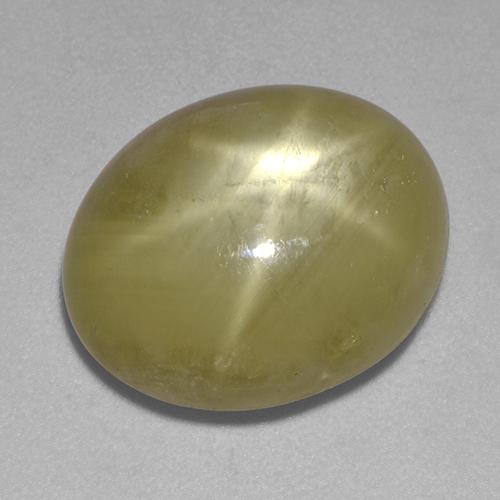 Zaffiro stellato Giallo dorato naturale da 12.41 ct, Taglio ovale, Opaco