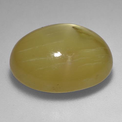 Zaffiro stellato naturale dorato da 18,61 ct, taglio ovale, opaco