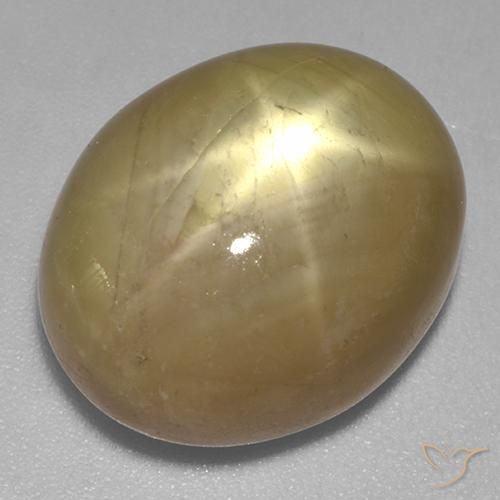 21.47ct Naturale Oro arancione Zaffiro stellato, Ovale, Opaco