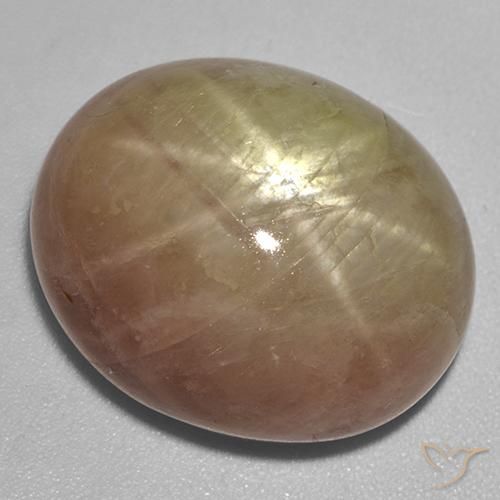29.51ct Naturale Oro arancione Zaffiro stellato, Ovale, Opaco
