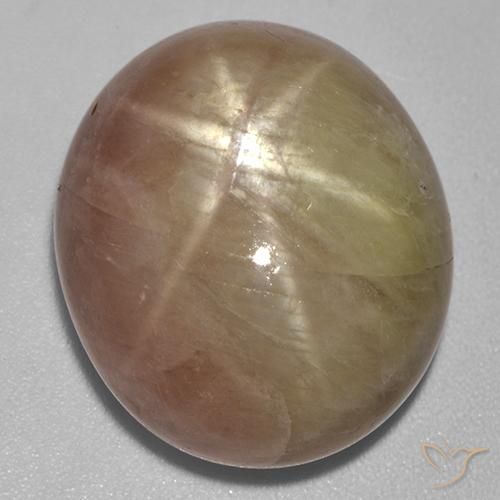 Zaffiro stellato Oro arancione naturale da 29.51 ct, Ovale, Opaco