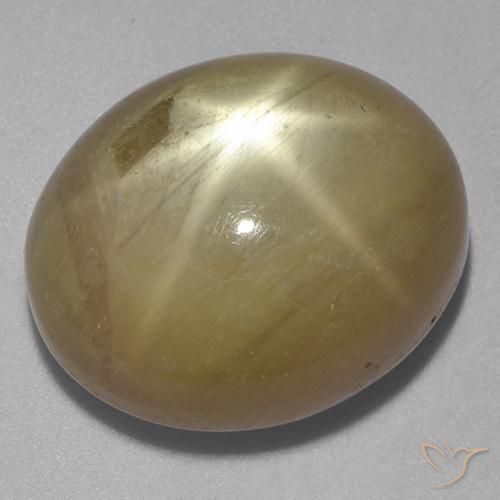 32.18ct Naturale Oro arancione Zaffiro stellato, Ovale, Opaco