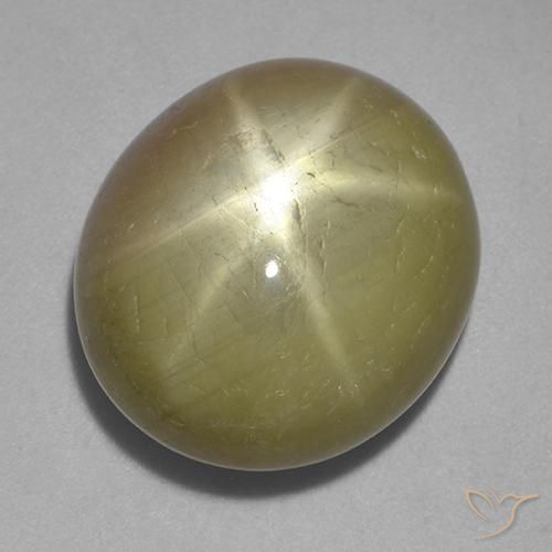 32.10ct Naturale Giallo dorato Zaffiro stellato, Ovale, Opaco