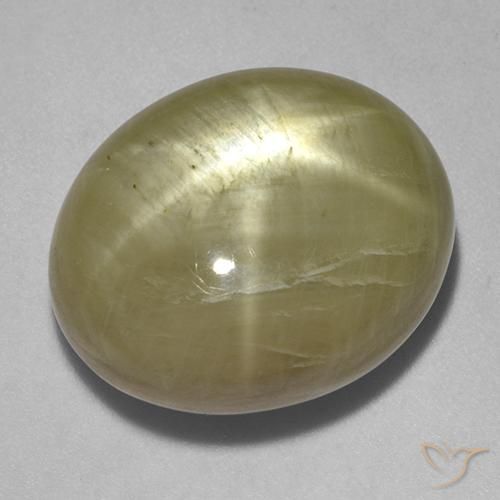 Zaffiro stellato Giallo dorato naturale da 30.01 ct, Ovale, Opaco