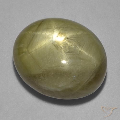 26.69ct Naturale Giallo dorato Zaffiro stellato, Ovale, Opaco