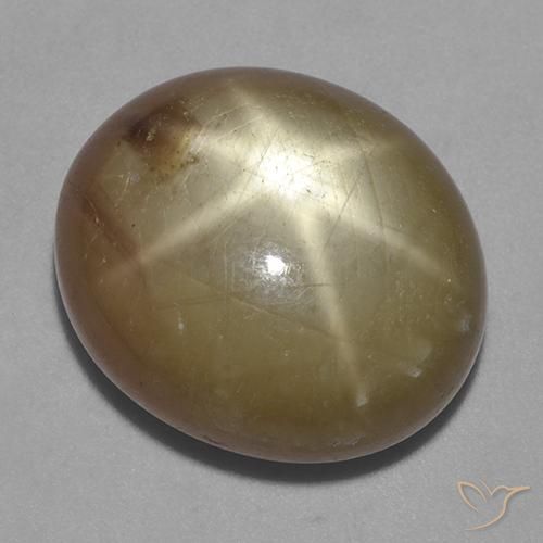 30.08ct Naturale Oro arancione Zaffiro stellato, Ovale, Opaco