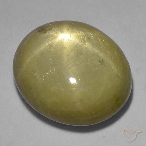 Zaffiro stellato Giallo dorato naturale da 30.19 ct, Ovale, Opaco