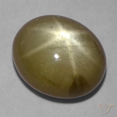 28.69ct Naturale Oro Zaffiro stellato, Ovale, Opaco