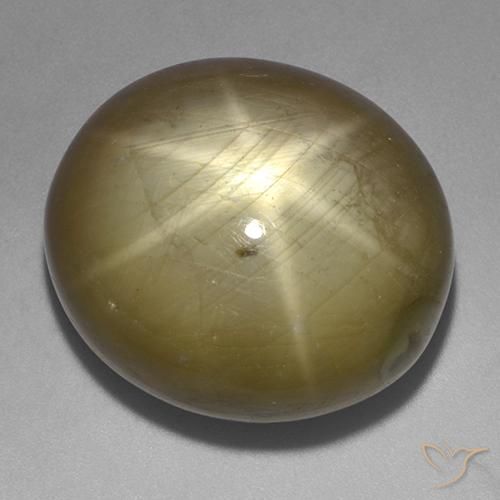 76.37ct Naturale Oro Zaffiro stellato, Ovale, Opaco