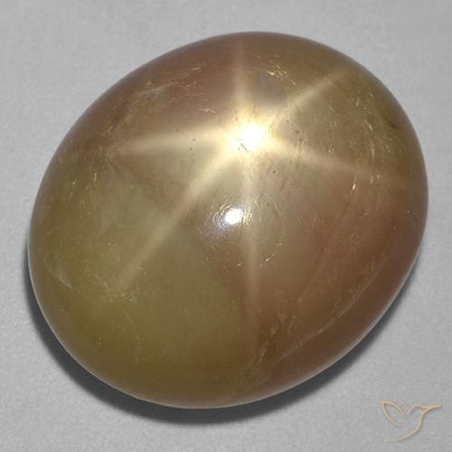 Zaffiro stellato Oro arancione naturale da 31.95 ct, Ovale, Opaco