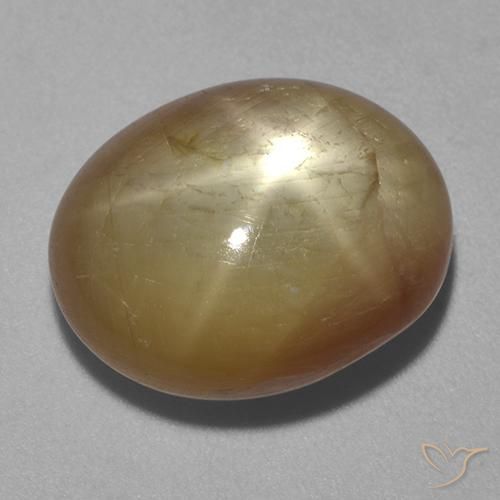 16.13ct Naturale Oro arancione Zaffiro stellato, Ovale, Opaco