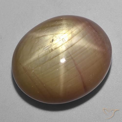 40.06ct Naturale Oro arancione Zaffiro stellato, Ovale, Opaco