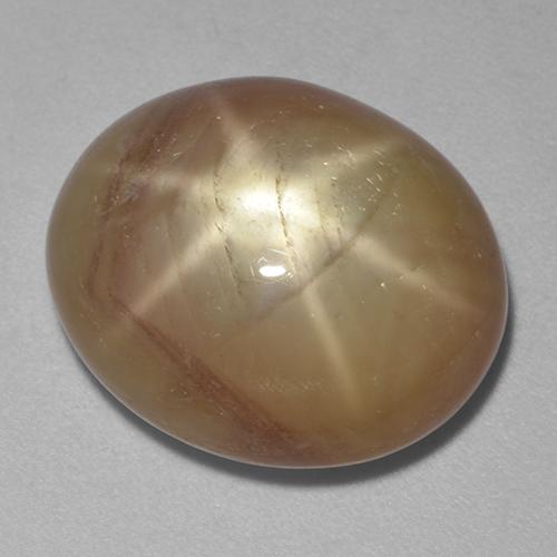Zaffiro stellato Oro arancione naturale da 21.51 ct, Taglio ovale, Opaco
