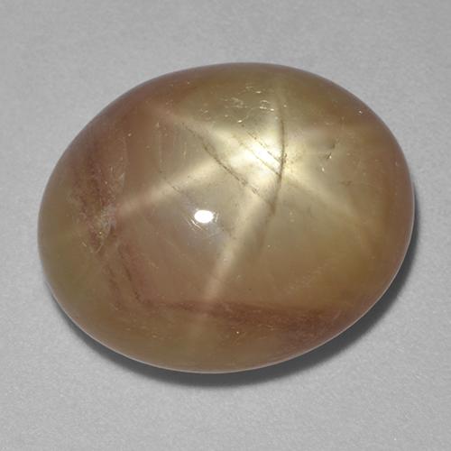 Zaffiro stellato Oro arancione naturale da 21.51 ct, Taglio ovale, Opaco