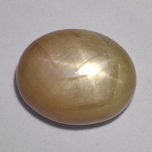 Zaffiro stellato oro arancione naturale da 19,61 ct, taglio ovale, opaco