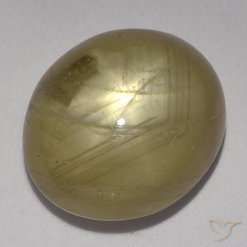 28.87ct Naturale Giallo dorato Zaffiro stellato, Ovale, Opaco