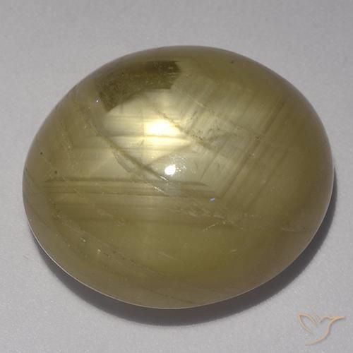 Zaffiro stellato Giallo dorato naturale da 28.87 ct, Ovale, Opaco