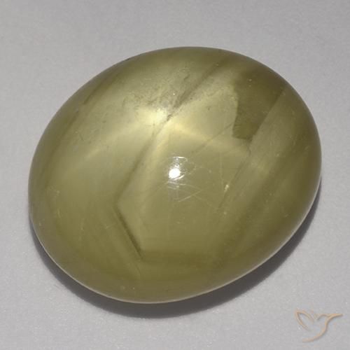 32.58ct Naturale Giallo medio Zaffiro stellato, Ovale, Opaco