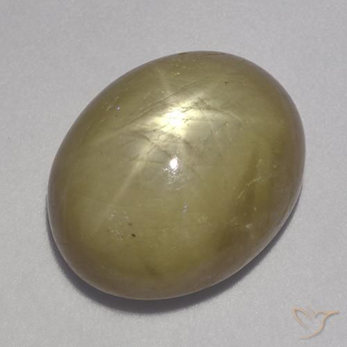 16.71ct Naturale Giallo dorato Zaffiro stellato, Ovale, Opaco