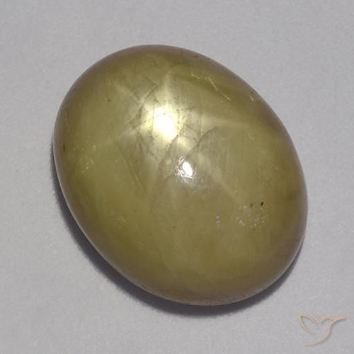Zaffiro stellato Giallo dorato naturale da 16.71 ct, Ovale, Opaco