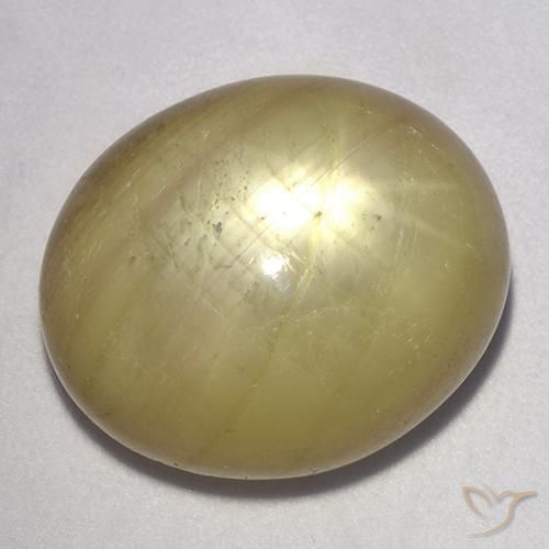 35.27ct Naturale Giallo medio Zaffiro stellato, Ovale, Opaco