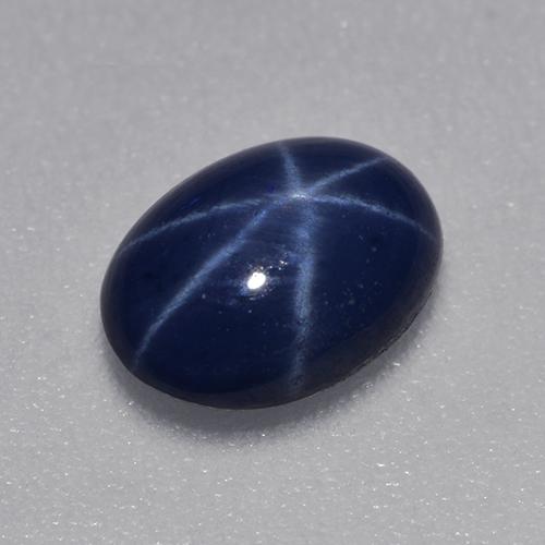 Zaffiro stellato Azzurro crepuscolare naturale da 0.98 ct, Taglio ovale, Traslucido