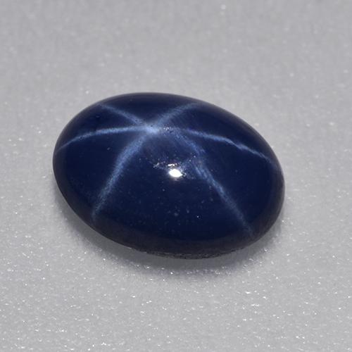 Zaffiro stellato Azzurro crepuscolare naturale da 0.98 ct, Taglio ovale, Traslucido