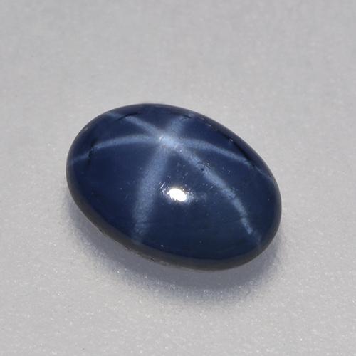 Zaffiro stellato naturale blu da 0,96 ct, taglio ovale, traslucido